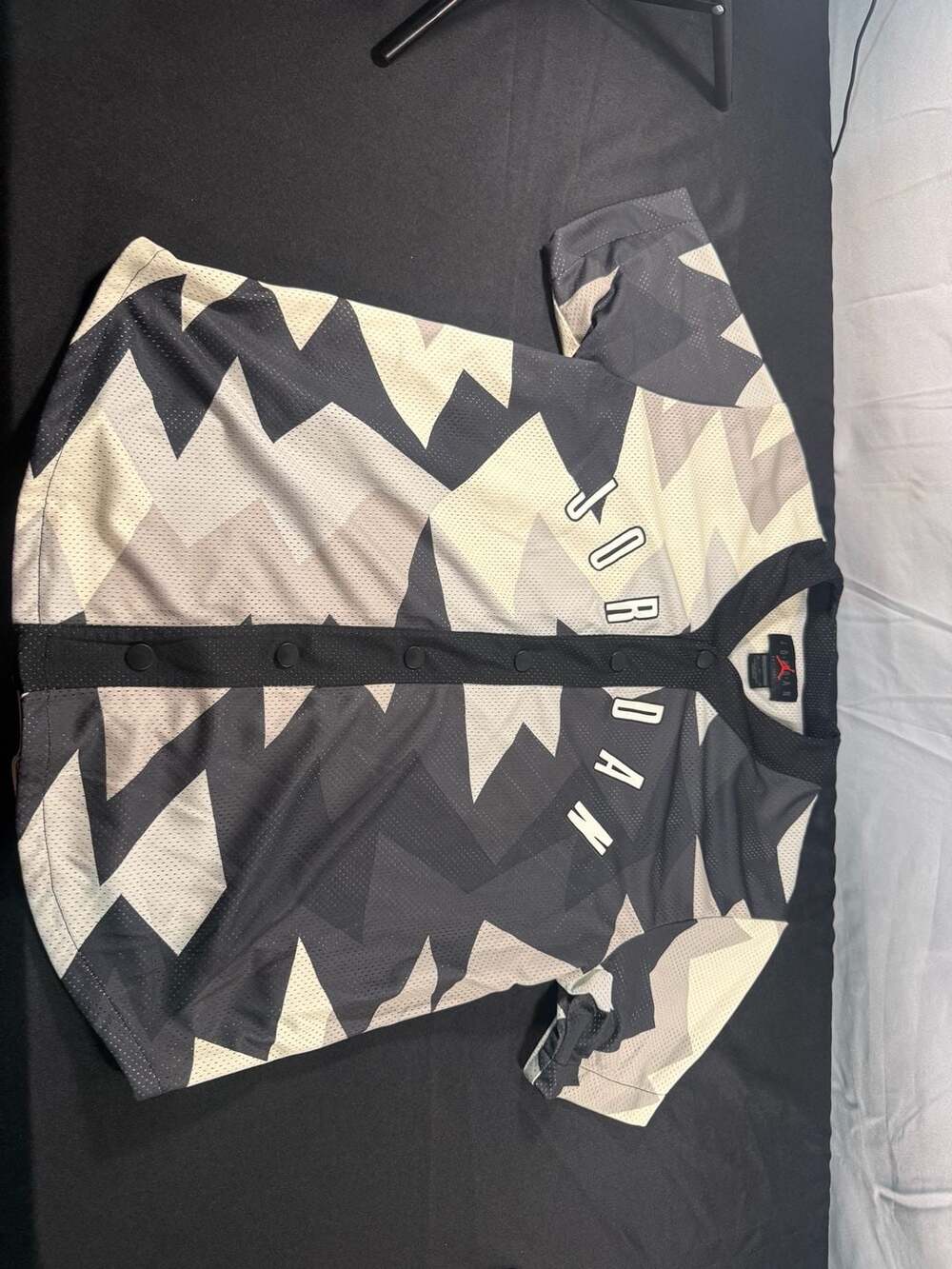 Air Jordan Essentials Snap Button Jersey Top FB7338 Mens Size M